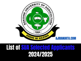 List of SUA Selected Applicants 2024/2025| Majina ya waliochaguliwa SUA