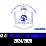 List of IFM Selected candidates 2024/25 | Majina ya waliochaguliwa IFM