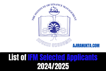 List of IFM Selected candidates 2024/25 | Majina ya waliochaguliwa IFM