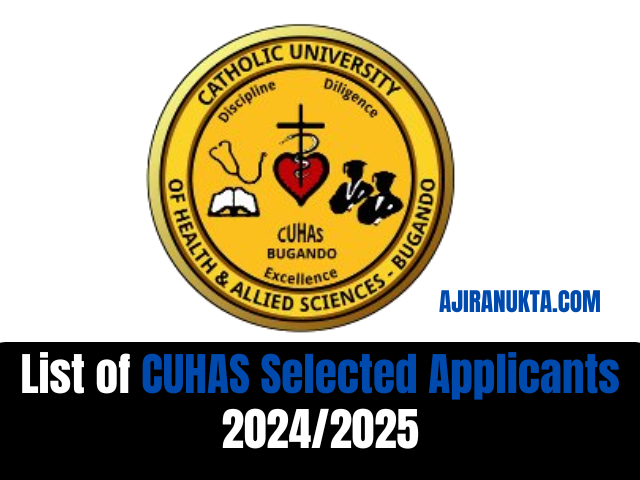 List of CUHAS Selected Applicants 2024/2025| Majina ya waliochaguliwa CUHAS