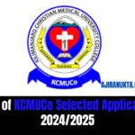 List of KCMUCo Selected Applicants 2024/2025| Majina ya waliochaguliwa KCMUCo